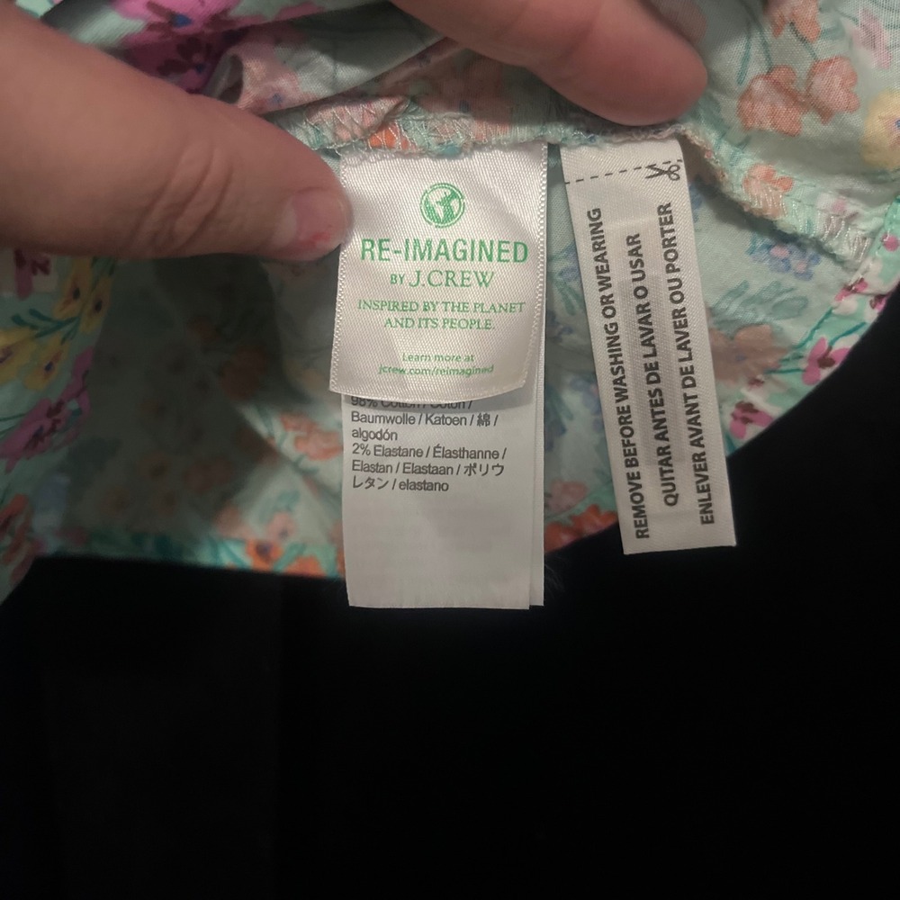 J.Crew Re-Imagined Floral Tie Back Camisole Top Mint Green Pink Orange 6 - Picture 5 of 6